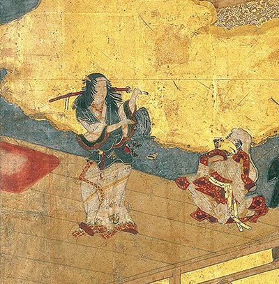 重要文化財　阿国歌舞伎図屏風　部分