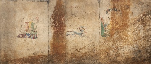 高松塚古墳　東壁壁画（コロタイプ印刷複製）