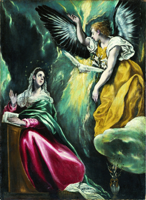 エル・グレコ 《受胎告知》 1590年頃 - 1603年 / 109.1 × 80.2 cm / 油彩・カンヴァス