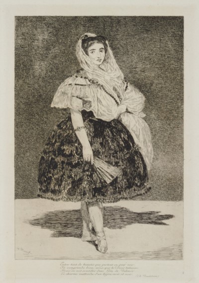 エドゥアール・マネ《ロラ・ド・ヴァランス》　1863年　エッチング、アクアティント／紙　国立西洋美術館