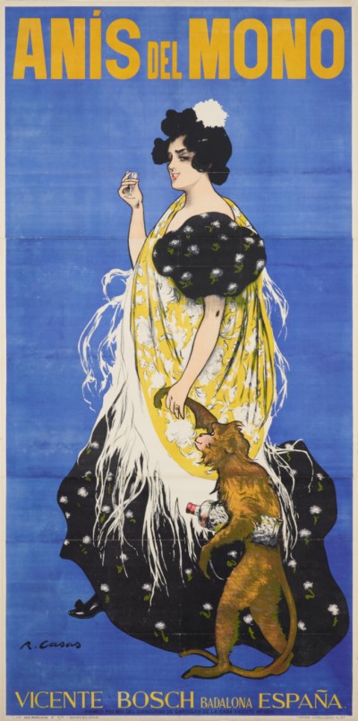 ラモン・カザス《「アニス・デル・モノ」のポスター》　1898年　カラー・リトグラフ／紙　国立西洋美術館