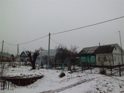 冬のメリホヴォ村。2012年撮影