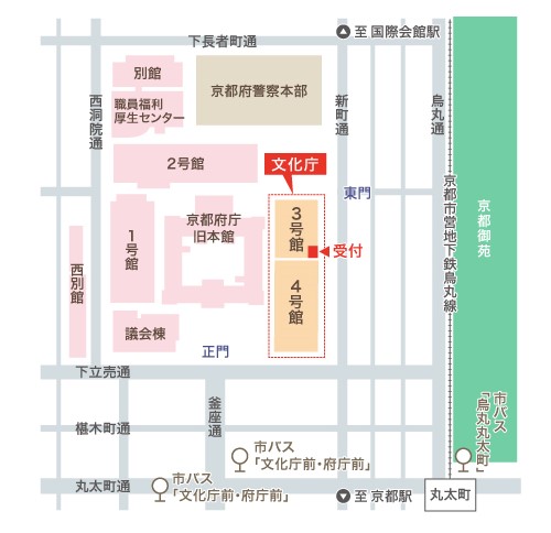 京都庁舎の近辺地図