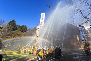 写真：平成30年1月26日　深大寺（東京都調布市）（写真提供：東京消防庁）