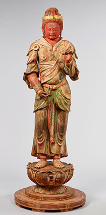 重要文化財木造梵天立像（頭部乾漆造）（奈良時代）