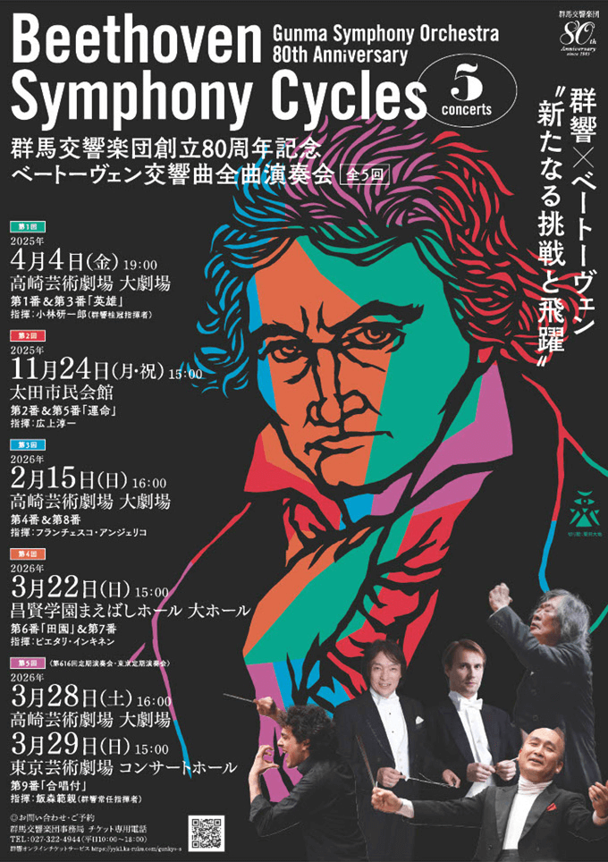 群馬交響楽団創立80周年記念 「ベートーヴェン：交響曲全曲演奏会」　第3回