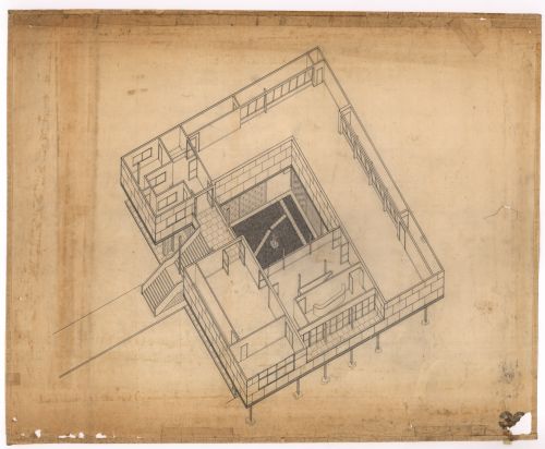 SAKAKURA Junzo｜The Museum of Modern Arts, Kamakura, Axonometric Drawing