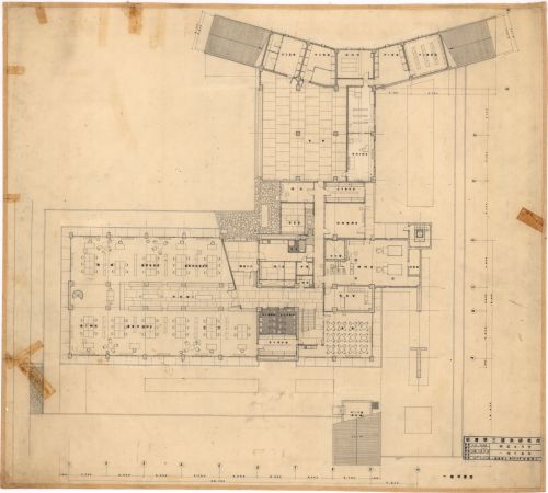SAKAKURA Junzo｜Hashima City Hall, 1st Floor Plan