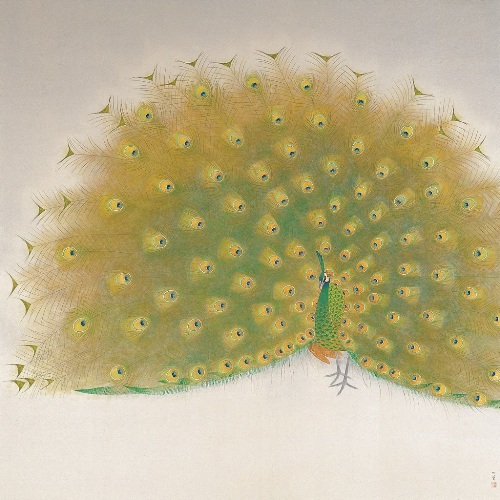 Peacock by Shoko Uemura (1983) [at the National Museum of Modern Art, Kyoto]