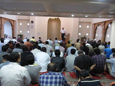 Worship service at the Fukuoka Masjid