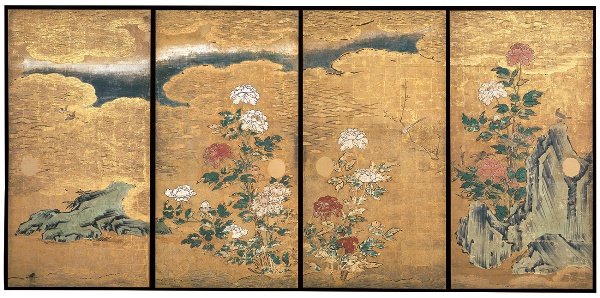 牡丹図襖 狩野孝信筆 京都・仁和寺(全期間展示)