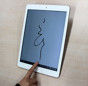 タブレットに書く体験(イメージ)