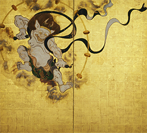 国宝「風神雷神図屏風」俵屋宗達筆(建仁寺蔵)左隻
