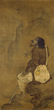 重要文化財「蝦蟇鉄拐図」顔輝筆(知恩寺蔵)右幅