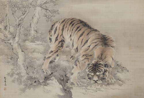 正規取扱店】 月の描写（131th 竹林 日本画 虎 KOGIRE-KAI by