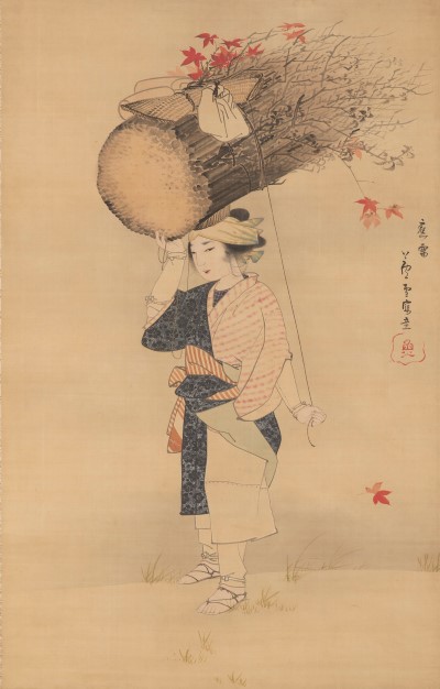 【図3】大原女図　長沢芦雪筆　18世紀　静岡県立美術館蔵（後期展示）