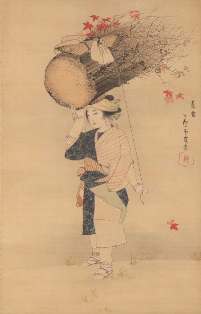 【図3】大原女図 長沢芦雪筆 18世紀 静岡県立美術館蔵(後期展示)