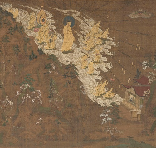 画像③　国宝　阿弥陀二十五菩薩来迎図（早来迎）　鎌倉時代　14世紀　京都・知恩院　展示期間：10月7日（火）～11月3日（月）