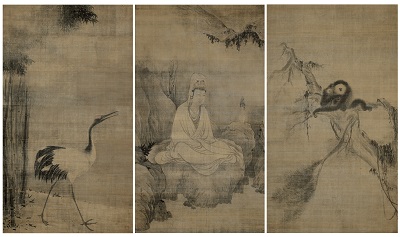 国宝 観音猿鶴図 牧谿筆 中国・南宋時代 13世紀 京都・大徳寺蔵【後期展示】