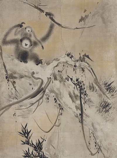 重要文化財 枯木猿猴図 長谷川等伯筆 桃山時代 16世紀 京都・龍泉庵蔵