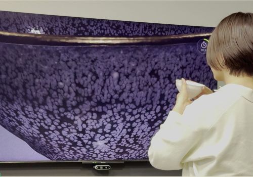 油滴天目の斑紋の美しさを、拡大して堪能