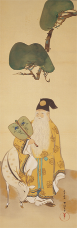 神坂雪佳《寿老図》,昭和13(1938)年,京都国立近代美術館蔵