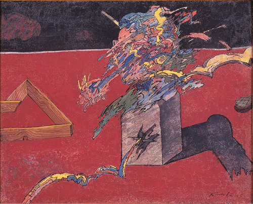 絹谷幸二 《アンセルモ氏の肖像》 1973年