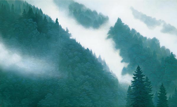 東山魁夷　唐招提寺御影堂障壁画のうち《山雲》（部分） 1975年 唐招提寺蔵