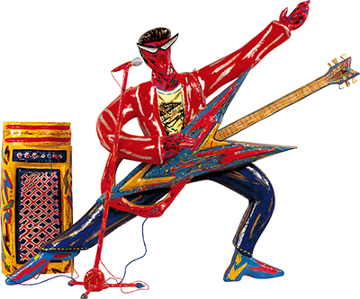 中西學《THE ROCKIN' BAND: The Guitar Man》1985年　作家蔵　撮影：寿福滋（C） Manabu Nakanishi