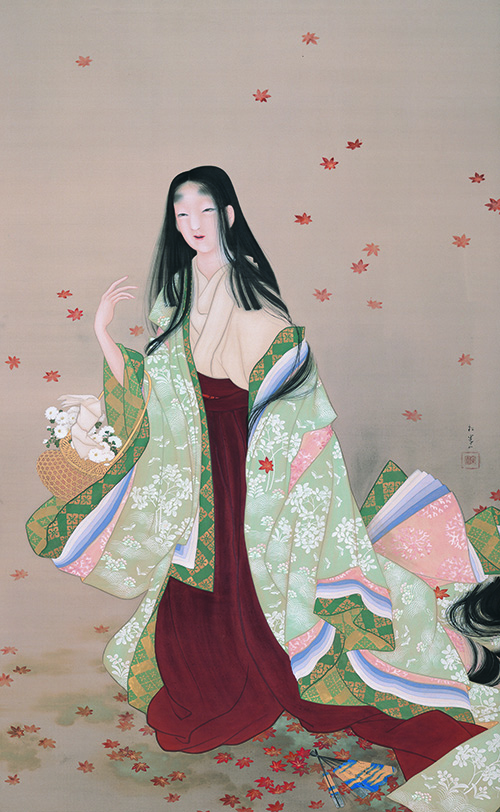 上村松園《花がたみ》1915年,松伯美術館蔵(4月20日~5月16日に展示)