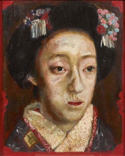 岸田劉生《舞妓図(舞妓里代之像)》 油彩/板
