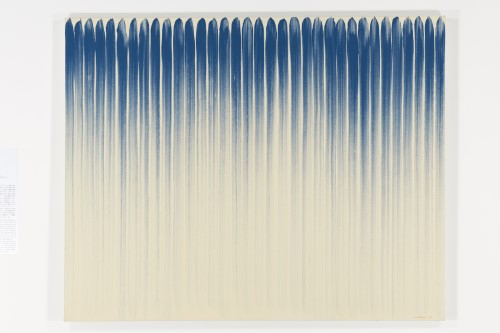 《線より》1977年　岩絵具、膠／カンヴァス　182×227 cm東京国立近代美術館