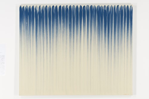 《線より》1977年 岩絵具、膠/カンヴァス 182×227 cm東京国立近代美術館