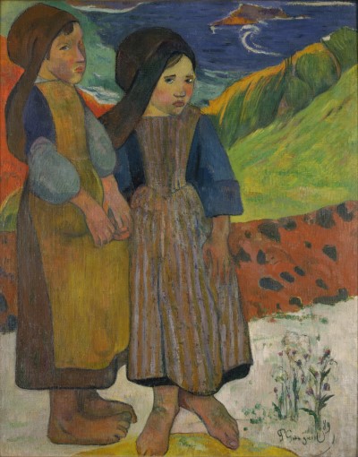 ポール・ゴーガン 《海辺に立つブルターニュの少女たち》 1889年 油彩／カンヴァス 国立西洋美術館 松方コレクション