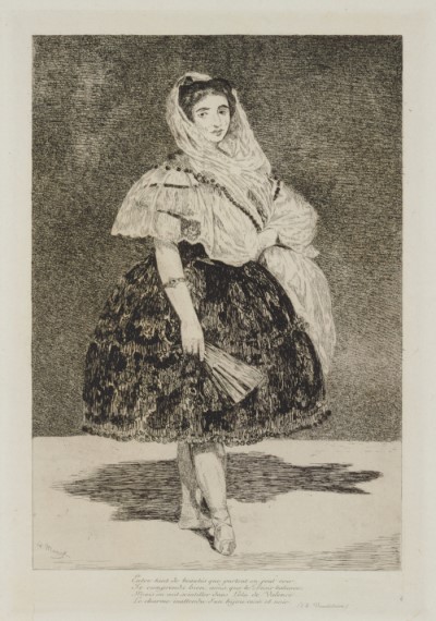 エドゥアール・マネ《ロラ・ド・ヴァランス》 1863年 エッチング、アクアティント/紙 国立西洋美術館