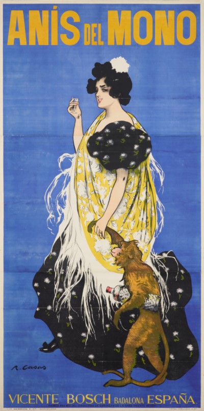 ラモン・カザス《「アニス・デル・モノ」のポスター》 1898年 カラー・リトグラフ/紙 国立西洋美術館