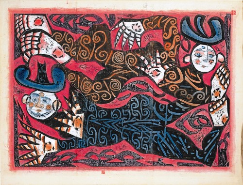 棟方志功《飛神の柵》1968年 棟方志功記念館