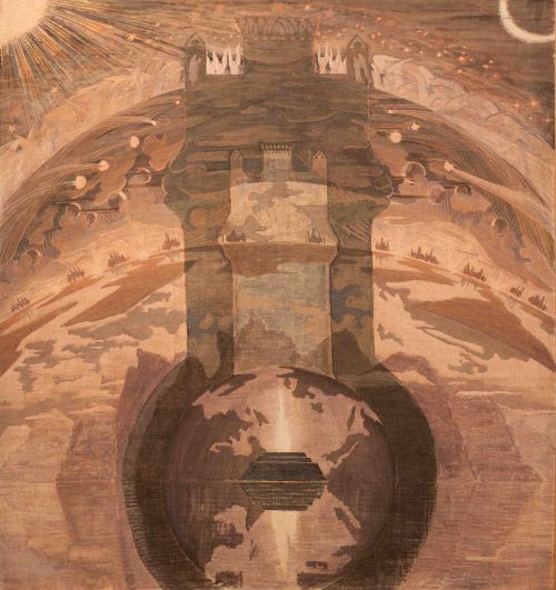 《レックス（王）》1909年、テンペラ／カンヴァス　国立M. K. チュルリョーニス美術館（カウナス）所蔵 M. K. Čiurlionis National Museum of Art, Kaunas, Lithuania.