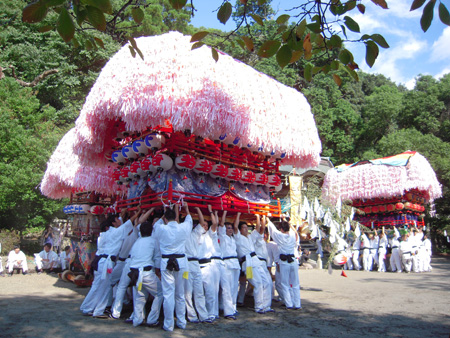 御田八幡宮にて