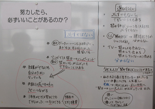 いろんな考えが哲学対話で出てきます