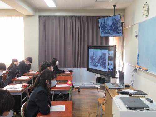 オンライン授業の様子(高崎商科大学附属高等学校提供)