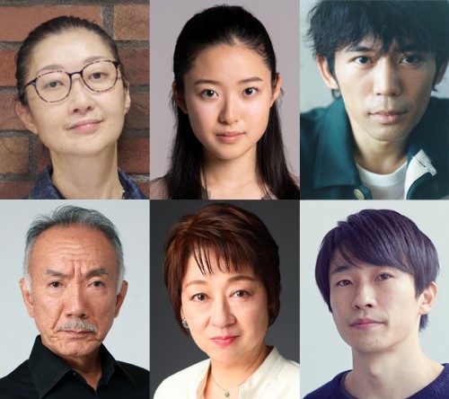 出演者写真（上段：村岡希美、藤野涼子、岡田義徳／下段：久保酎吉、つかもと景子、大石将弘）