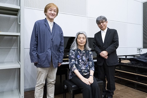 左より大野和士、多和田葉子、細川俊夫