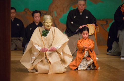 復曲能「名取ノ老女」シテ：大槻文藏　子方：松山絢美