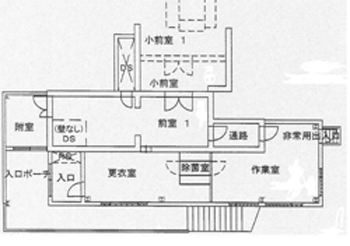 仮設キトラ古墳保護施設　2階部分間取り