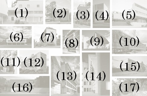 具体的な物件の写真に番号で物件名を補助する図
