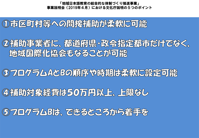 地域日本語教育の総合的な体制づくり推進事業1